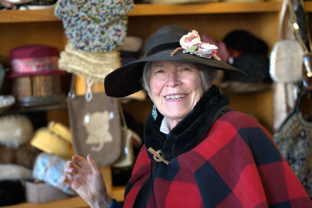 Shop at Boretski Gallery for vintage frocks and charming accessories. Photo by Yona M. Harvey
